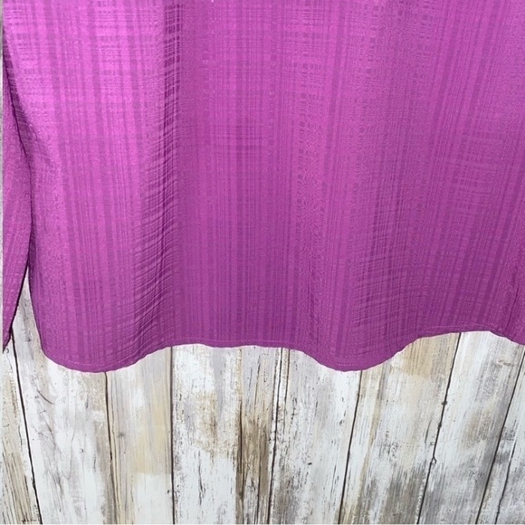 Skies Are Blue Purple Open Neck Blouse - Picture 2 of 5